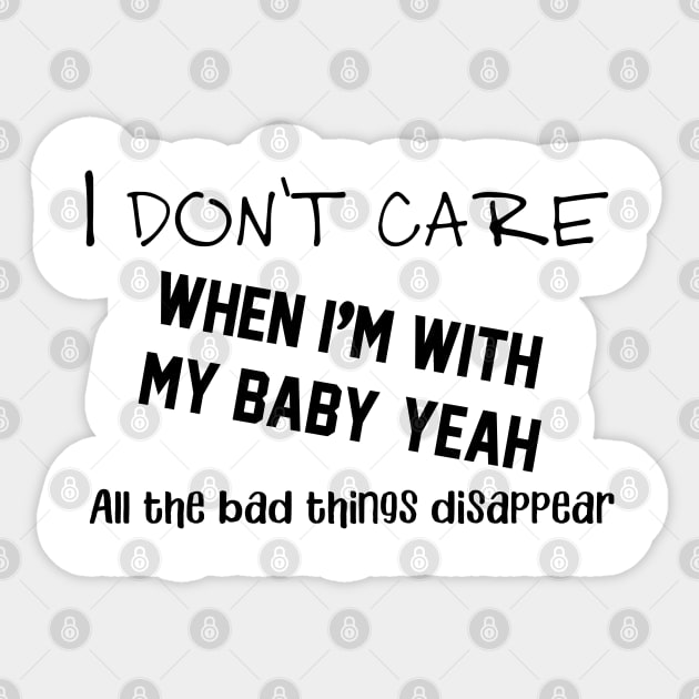 I don't care Sticker by Ynormal